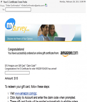 MySurvey Survey Panel Payment Proof