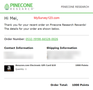 Pinecone Research Surveys Reward Amazon